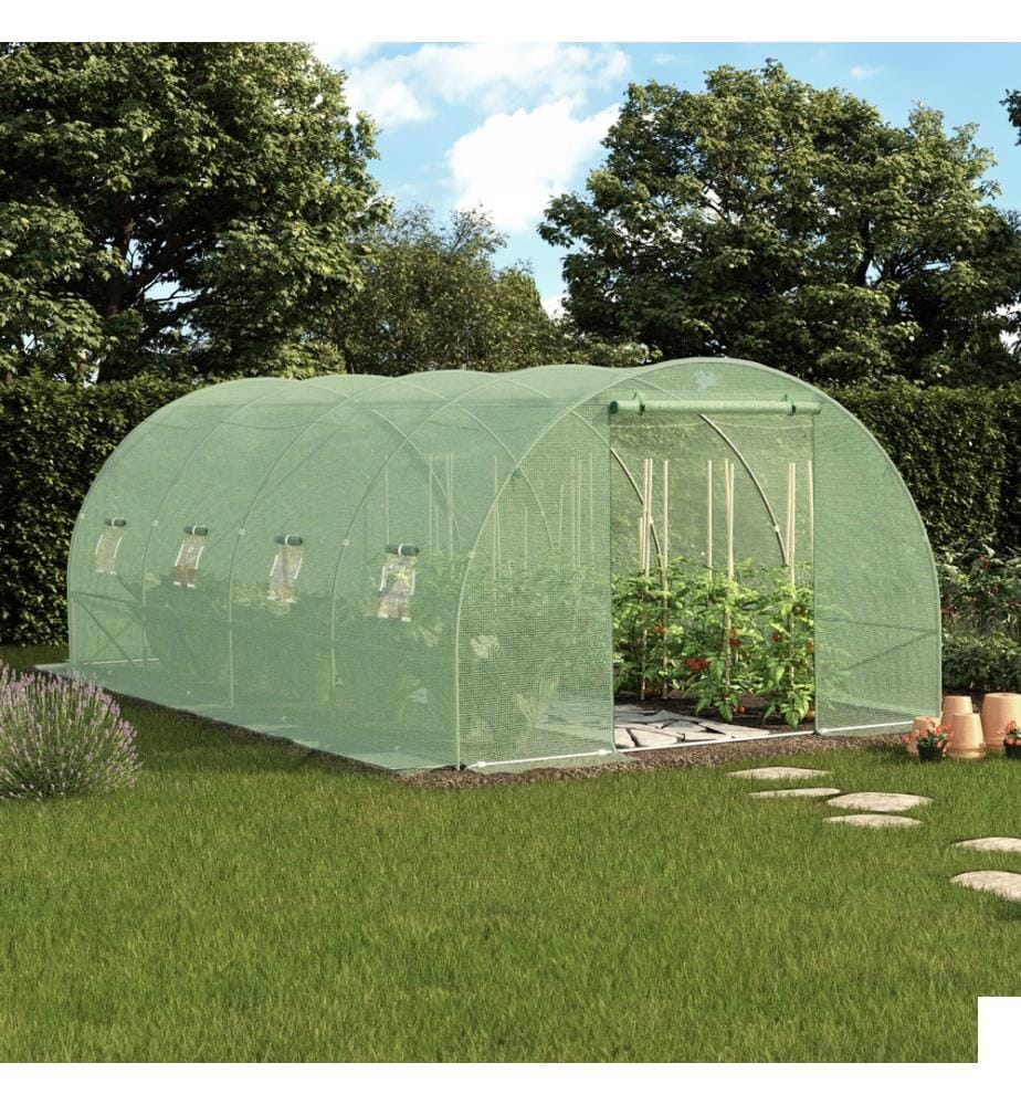Serre de jardin 18 m ² bâche renforcée 130 gr/m² - gamme maraichère - Vert