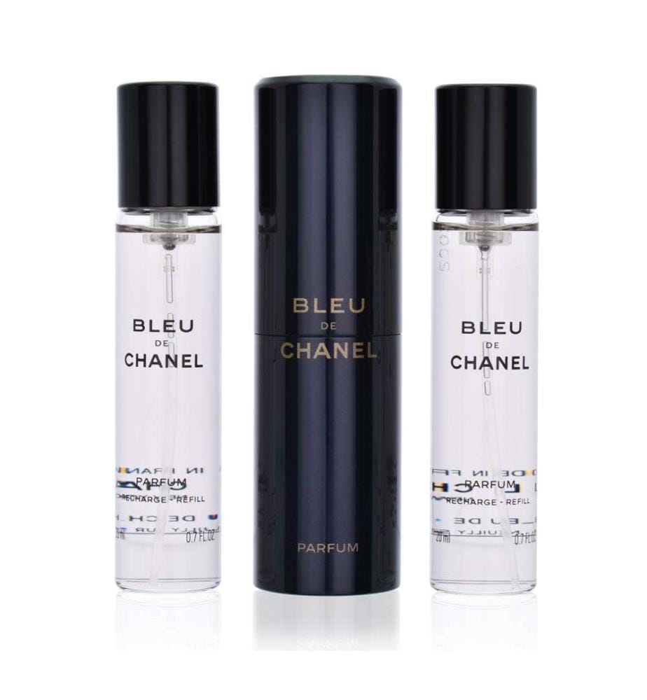 Vaporisateur de Voyage et Recharges Chanel Bleu "Le parfum" - 3 x 20 ml