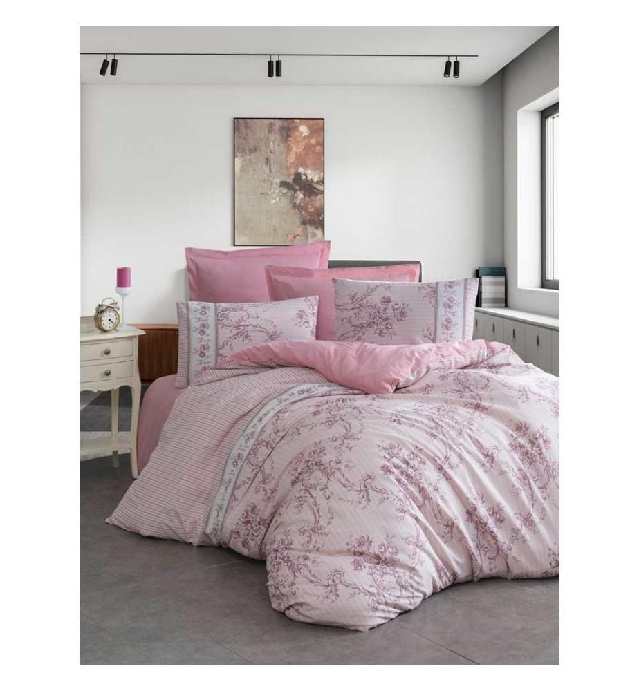 Ensemble de housse de couette King - Rose