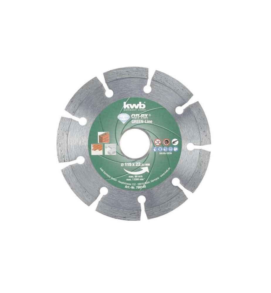 kwb Disque de coupe Green-Line Diamant 115 mm