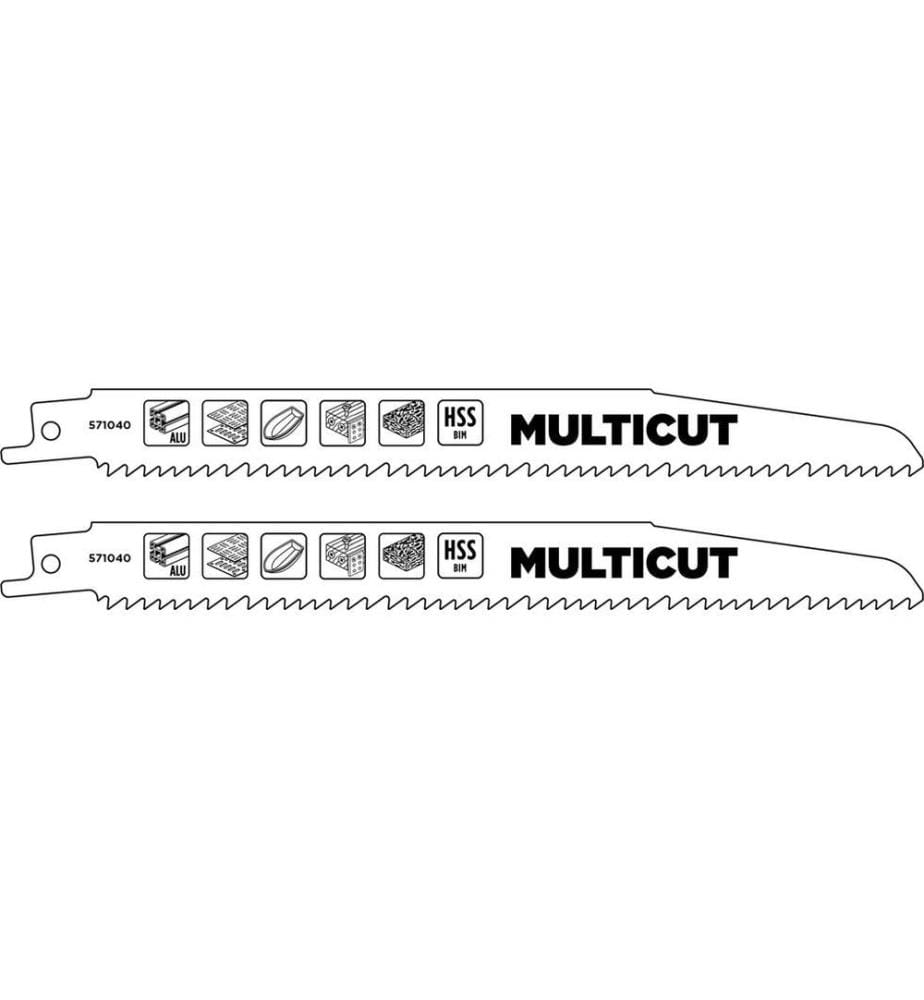 Set de lames de scie sabre kwb Multicut BiM 2 pièces
