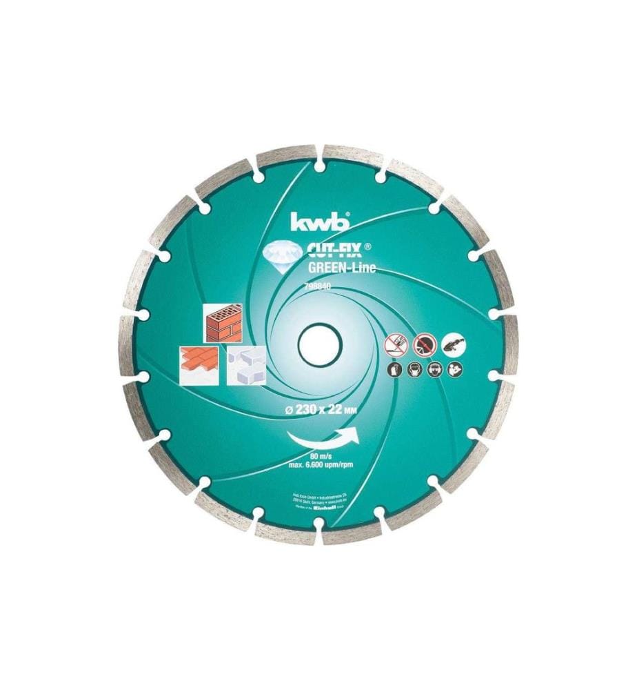 Disque de coupe diamant Green-Line kwb 230 mm
