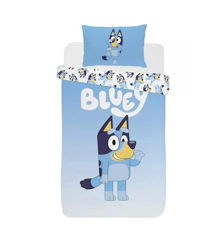 Bluey - Parure de lit motif/style ondulé Single