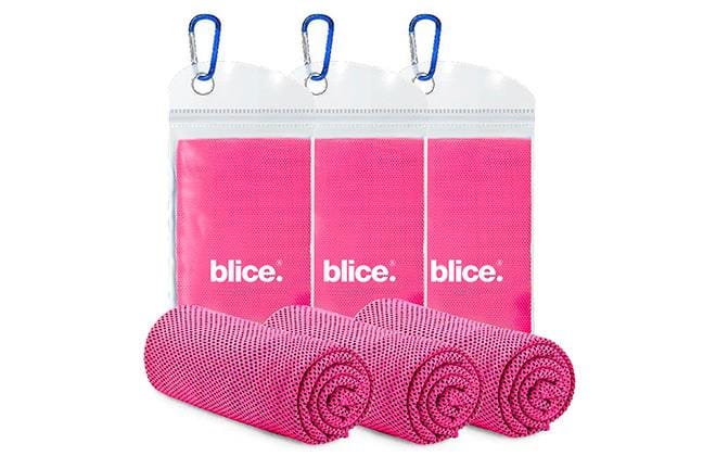 Lot de 3 Serviettes Rafraîchissantes 100 x 30 cm - Rose
