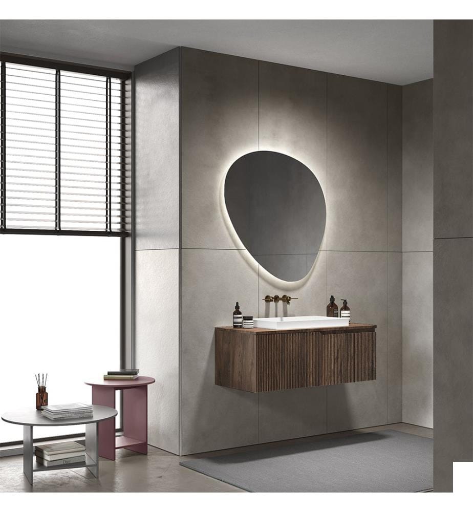 Meuble de salle de bain 3 pièces Zip Rio - Chêne foncé