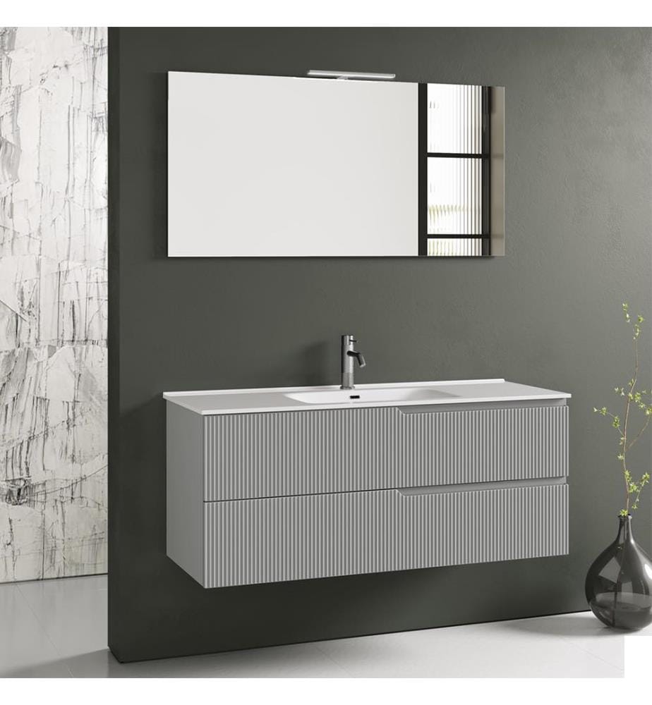 Ensemble salle de bain 4 Pièces Zip - Gris mat