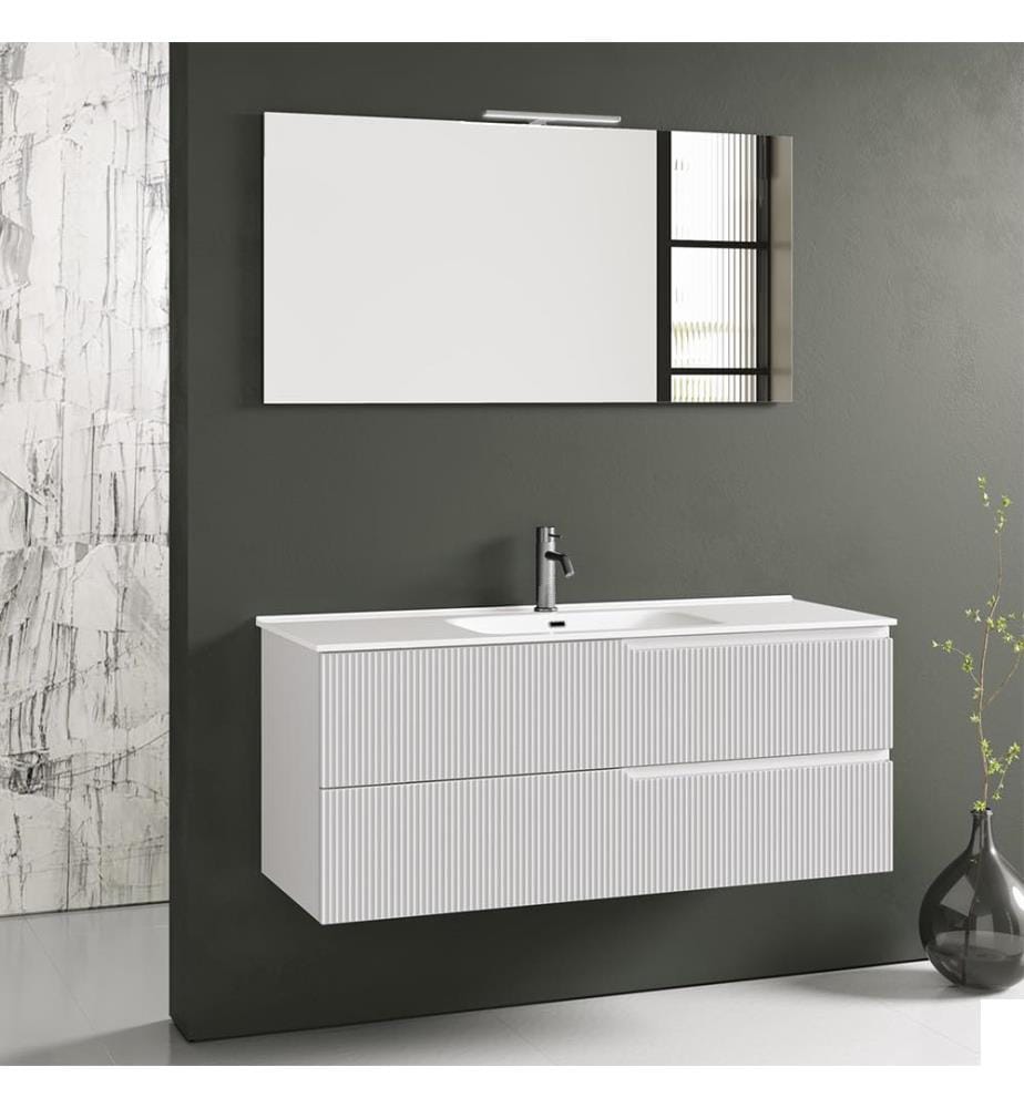 Ensemble salle de bain 4 Pièces Zip - Blanc mat
