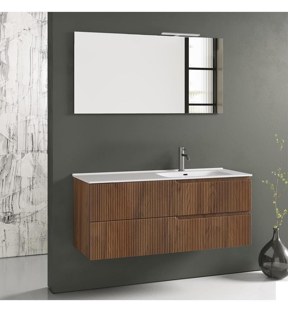 Ensemble salle de bain DX vasque 4 Pièces Zip - Chêne
