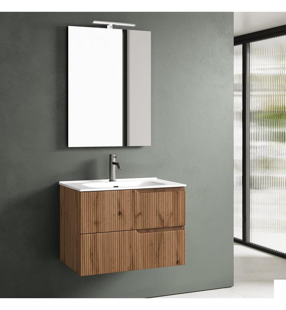Ensemble salle de bain 4 Pièces Zip - Chêne