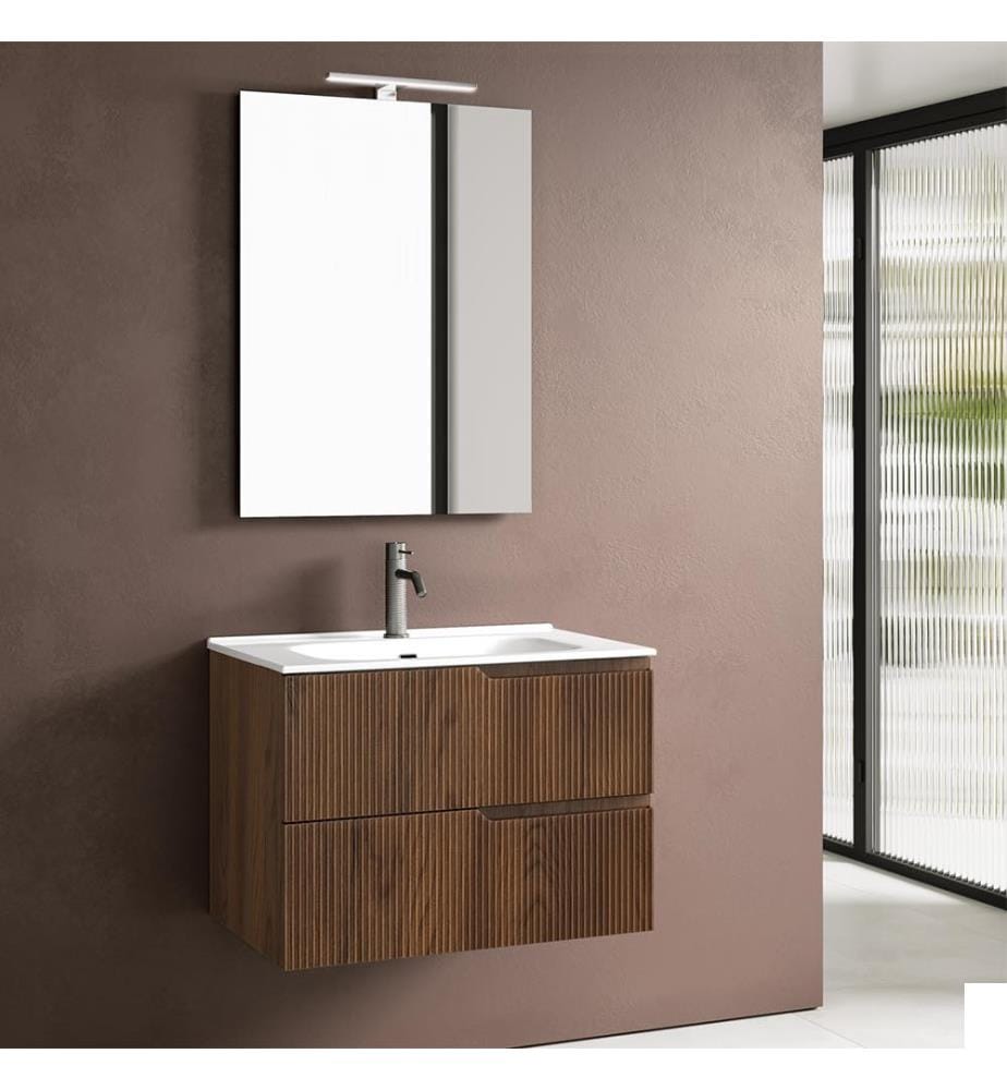 Ensemble salle de bain 4 Pièces Zip - Chêne
