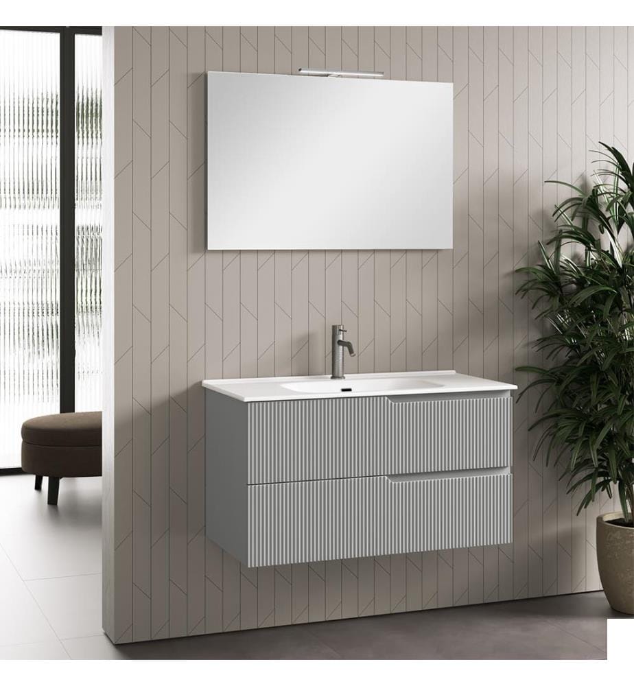 Ensemble salle de bain 4 Pièces Zip - Gris mat
