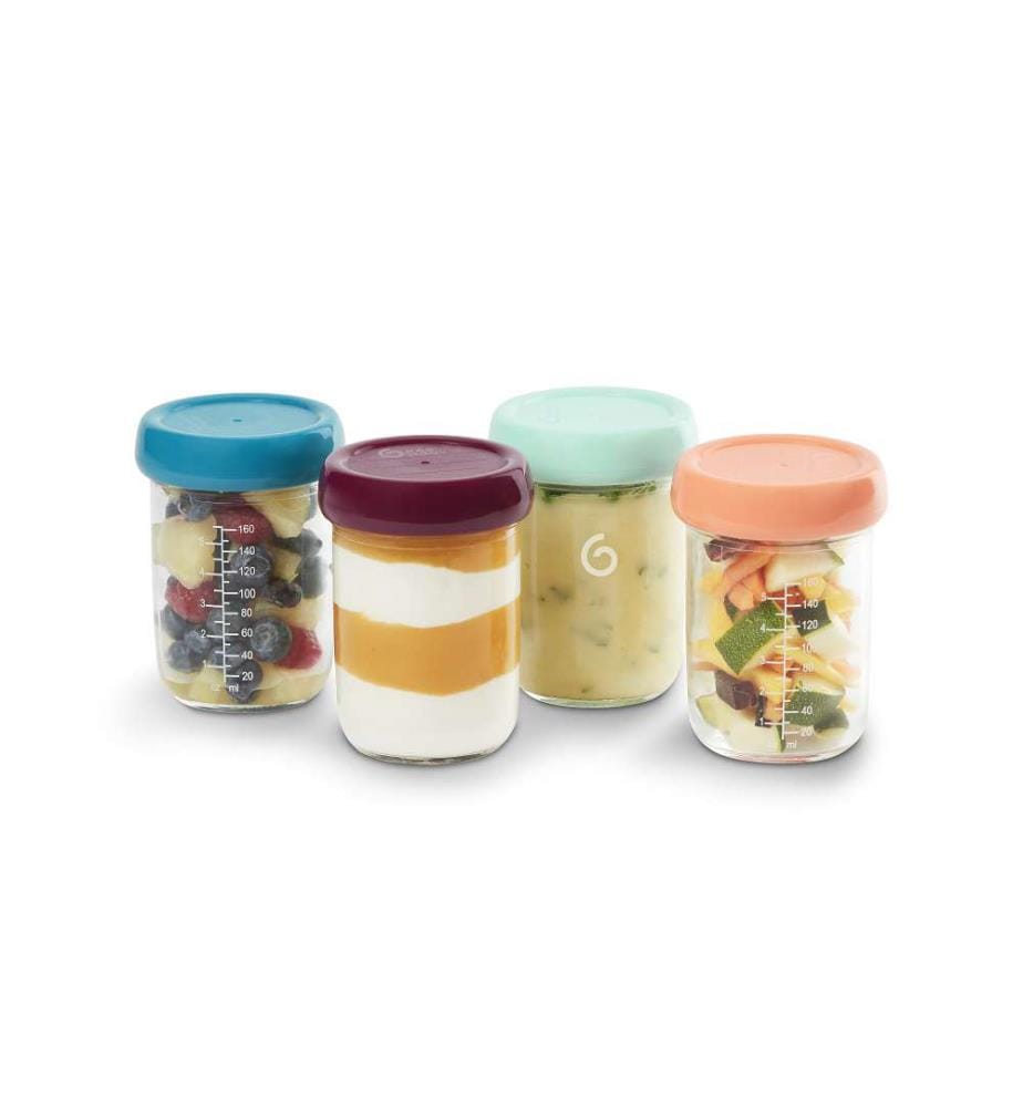 Lot de 4 contenants alimentaires en verre - 220 ml