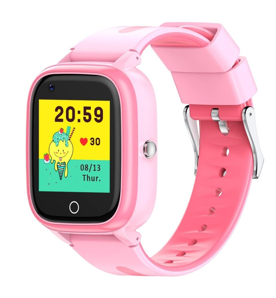 Montre connectée 4G GPS pour enfant - Rose