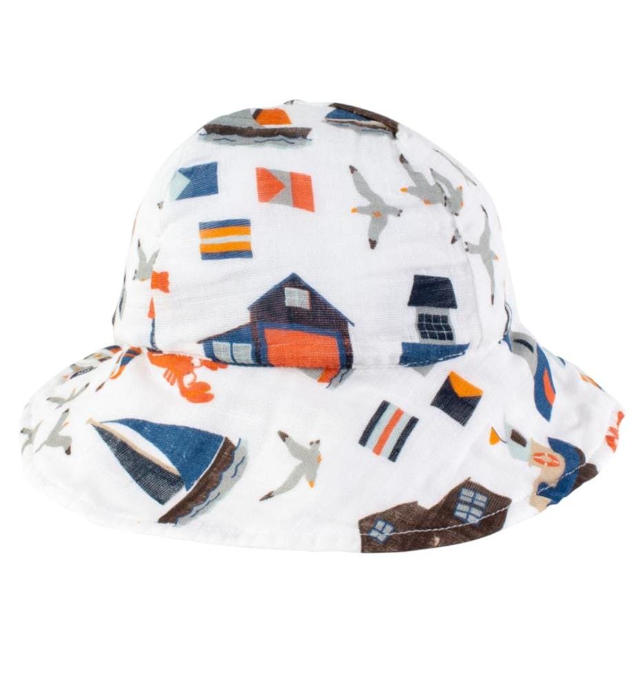 Chapeau en mousseline - Motif Marin