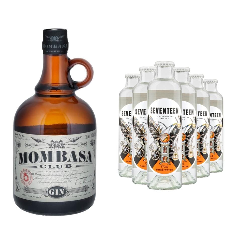 Mombasa Club London Dry Gin + 6x 1724 Tonic Water
