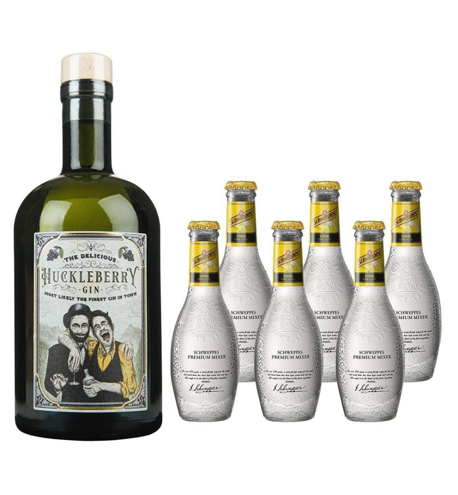 Huckleberry Gin + 6x Schweppes Schweppes OriGinal Tonic & Lime - 50 cl + 6 x 20 cl