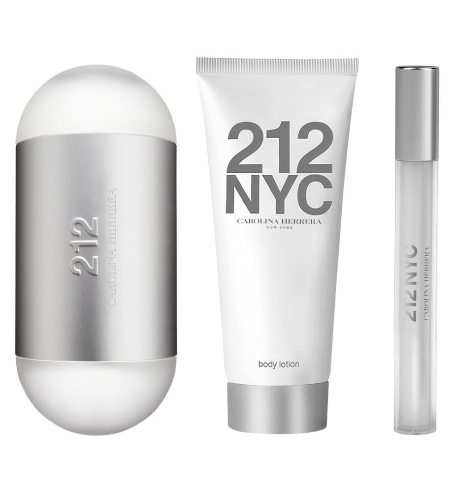 Coffret cadeau Eau de Toilette Carolina Herrera 212 NYC - 100 + 100 + Mini 10 ml