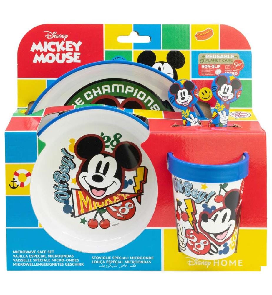 Ensemble Antidérapant 5 pcs Bicolore Premium dans une Boîte Standard Mickey Véritables Champions