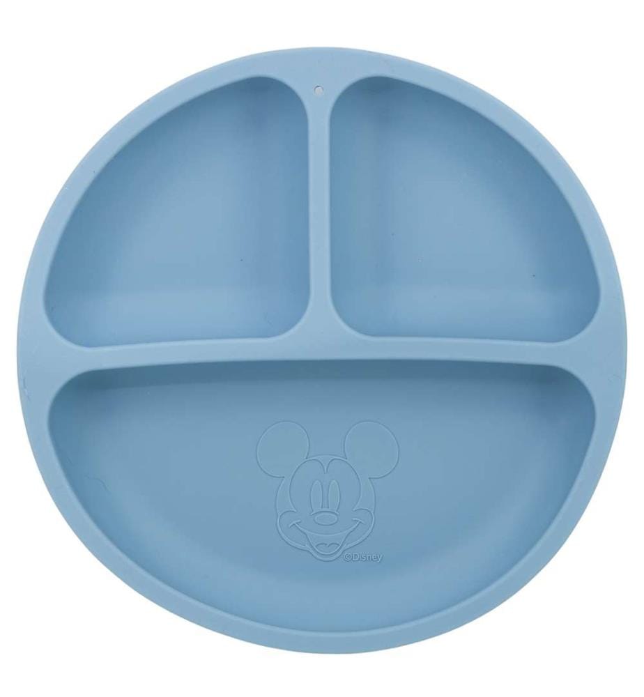 Assiette en silicone divisée pour les tout-petits Mickey Mouse