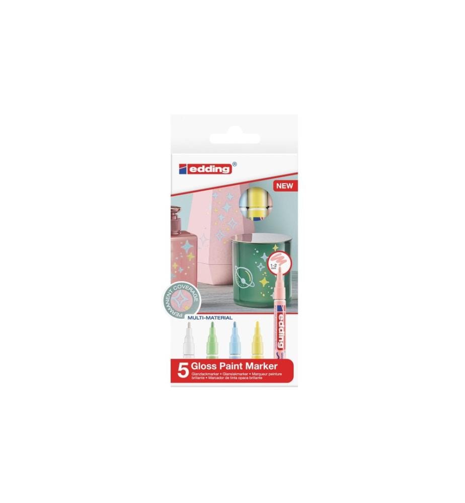 edding marqueur de laque 751 CREA 5 pièces en couleurs pastel
