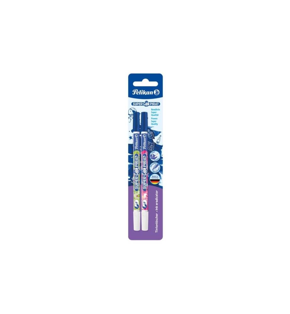Pelikan Effaceur d'encre Super Pirat F blister 2 pièces
