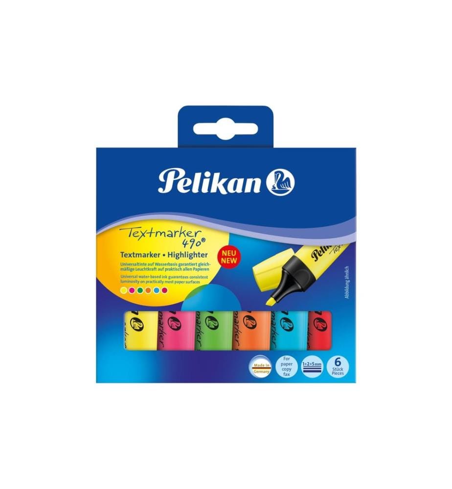 Pelikan Marqueurs 490 Multicolore, 6 pièces