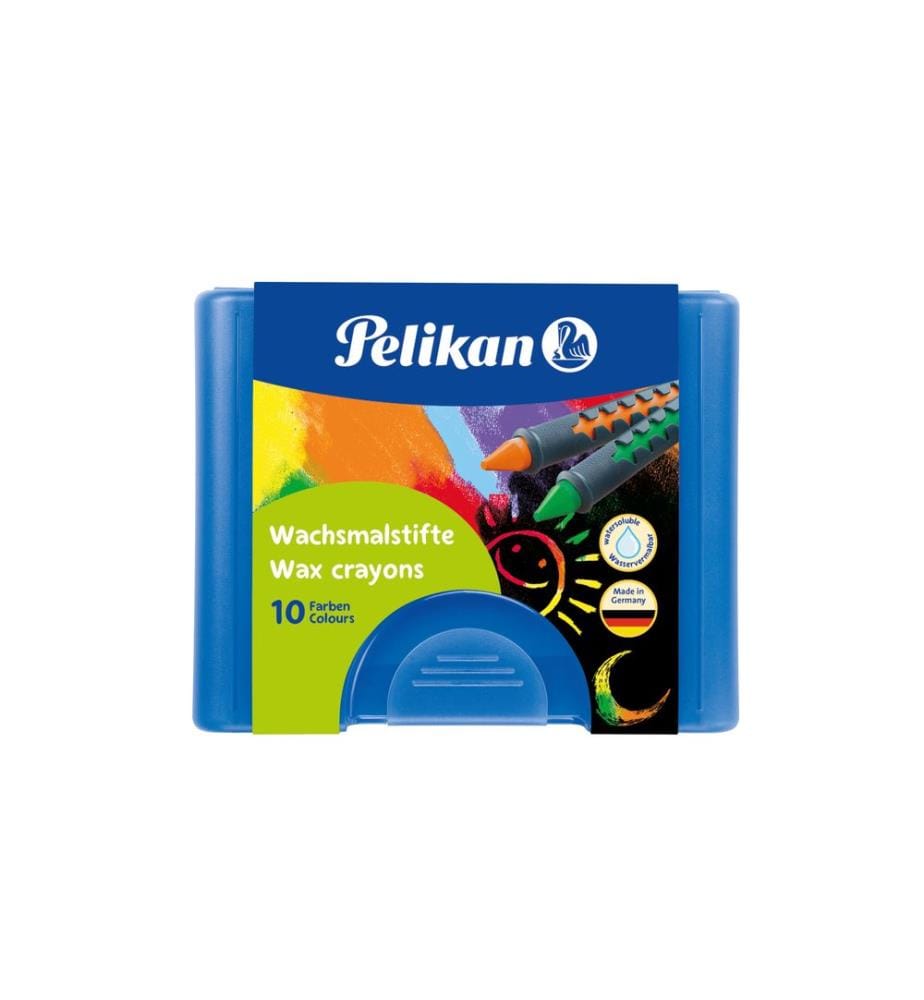 Crayons de cire Pelikan à la cire d'abeille 10 pièces