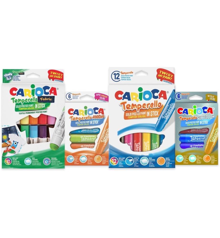 Carioca Set de peinture poster Temperello 34 pièces, multicolore