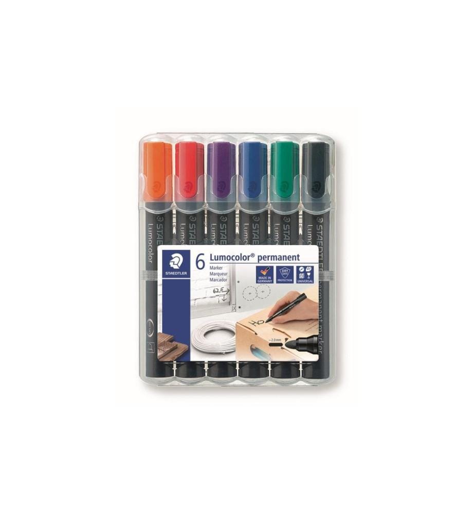Staedtler Marqueur permanent Lumocolor 352 Set de 6, permanent