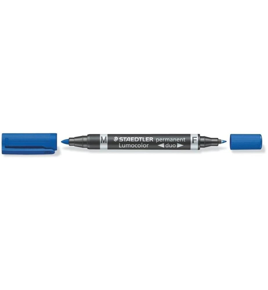 Staedtler Marqueur permanent Lumocolor Duo 348 Bleu