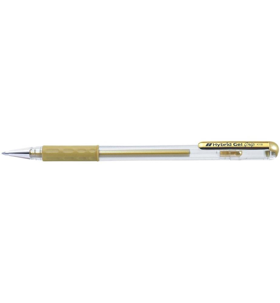 pentel Stylo gel Hybrid Grip 0.4 mm, Or