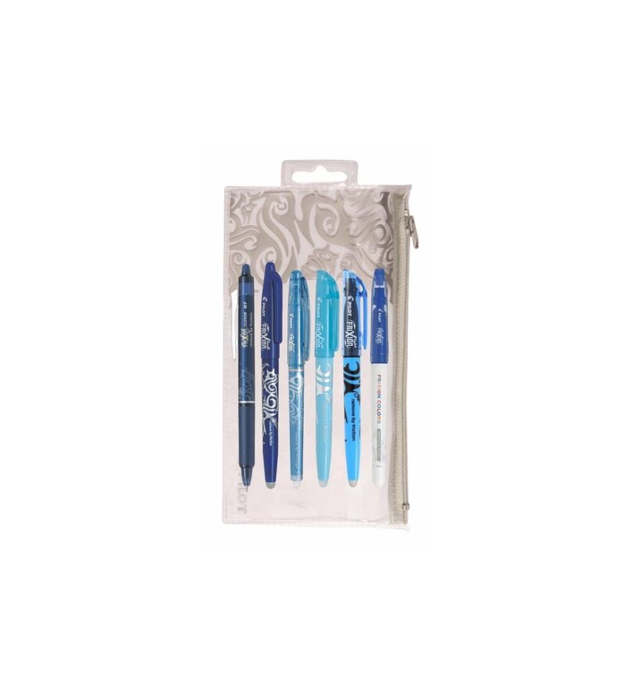 Porte-stylos Pilot FriXion Family Bleu, 6 pièces
