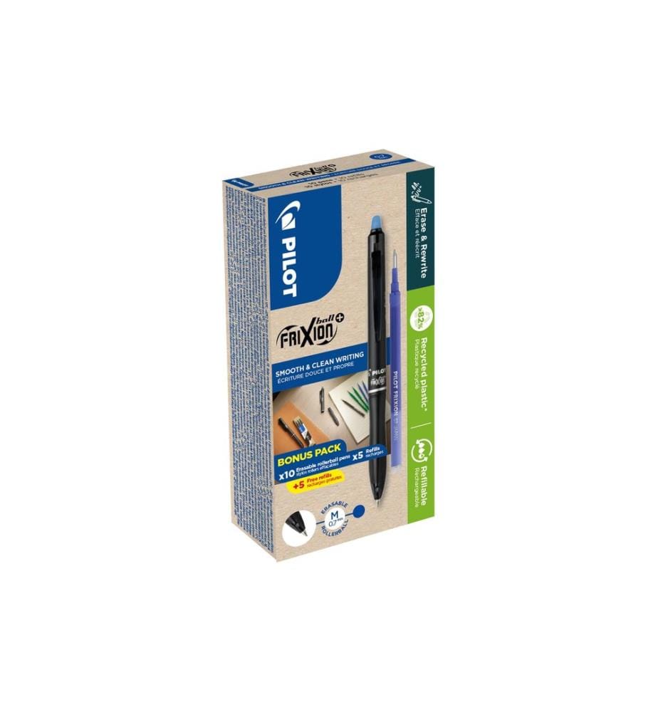 Stylo roller Pilot BG Frixion Ball Plus+ 0.7 mm, Bleu