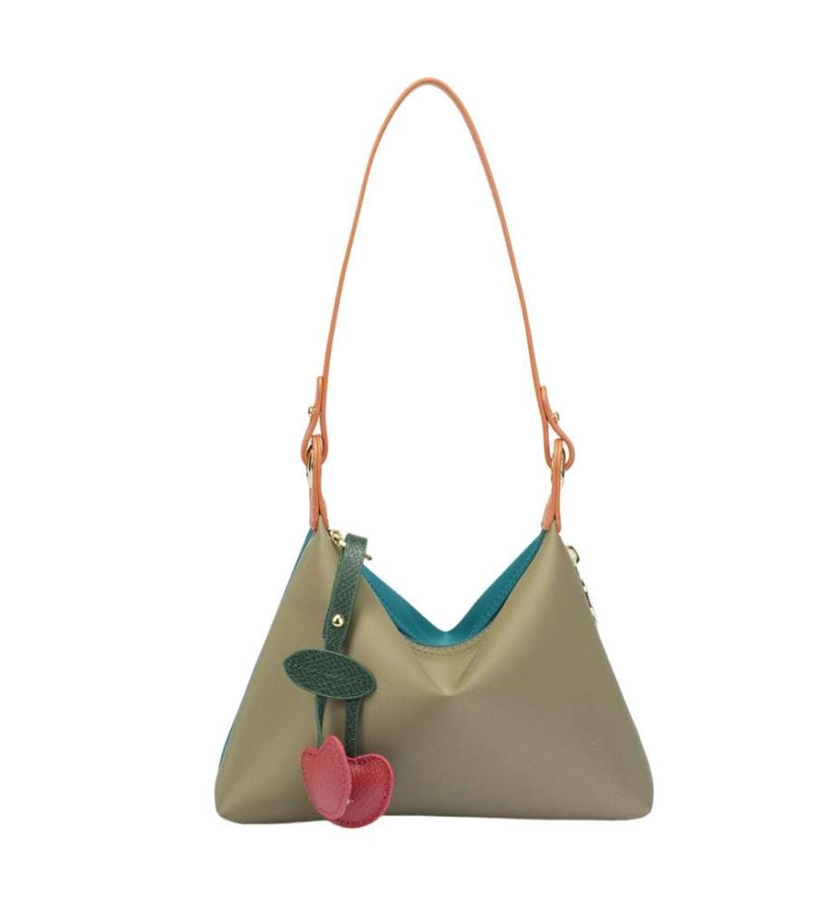 Sac à bandoulière réversible en nylon - Kaki