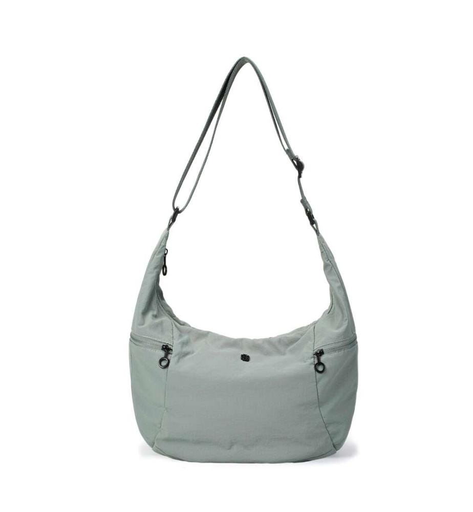Sac à bandoulière en nylon résistant à l'eau, motif croix en croissant - Sauge