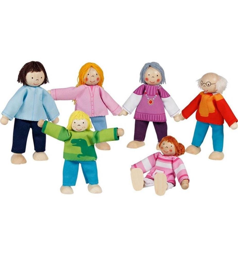 Poupée articulée Famille moderne 6 pièces