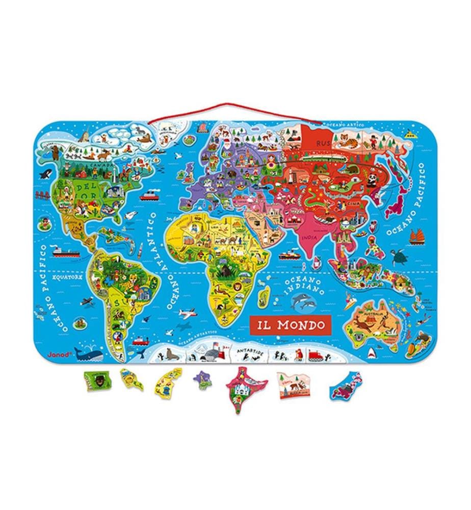 Puzzle monde magnétique 92 pièces.