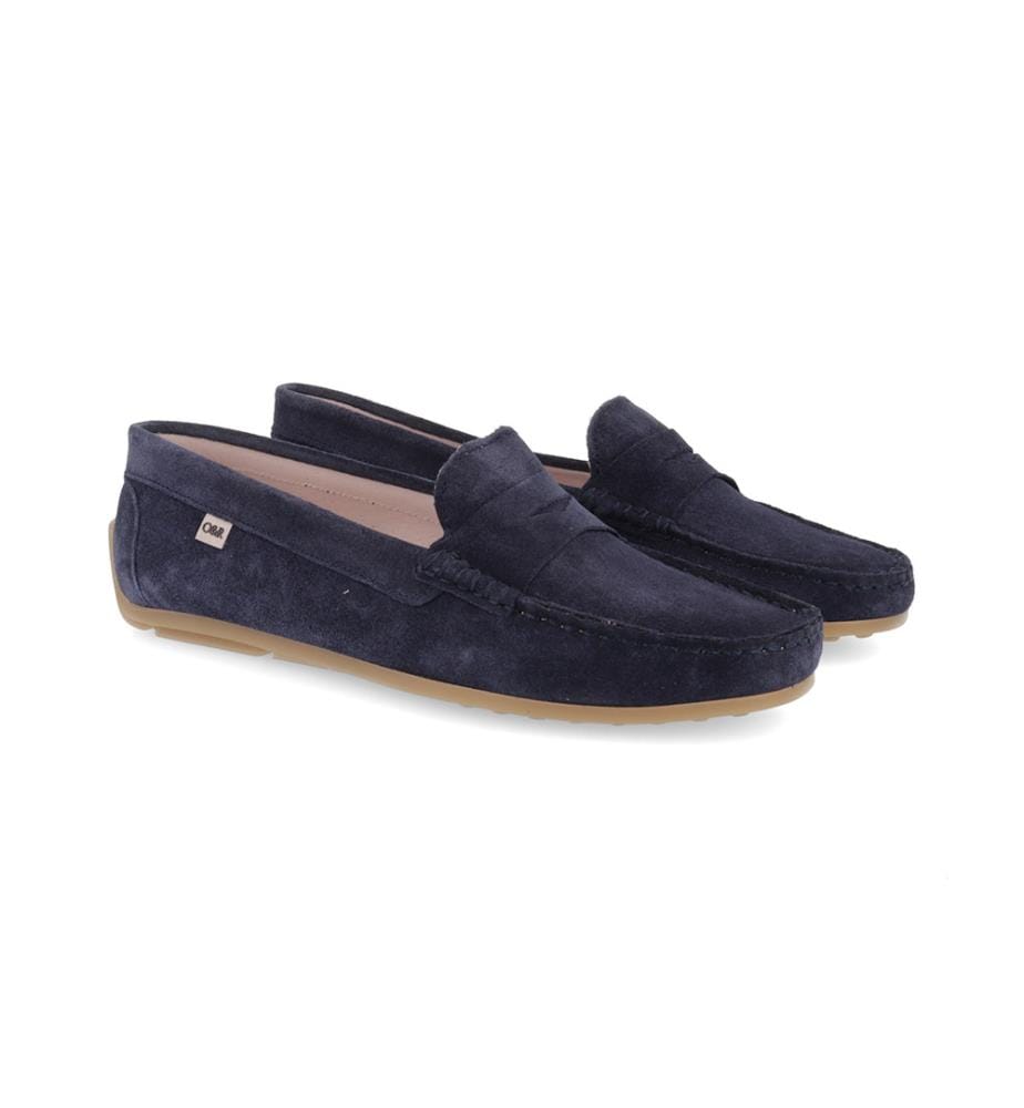 Mocassins en daim - Bleu