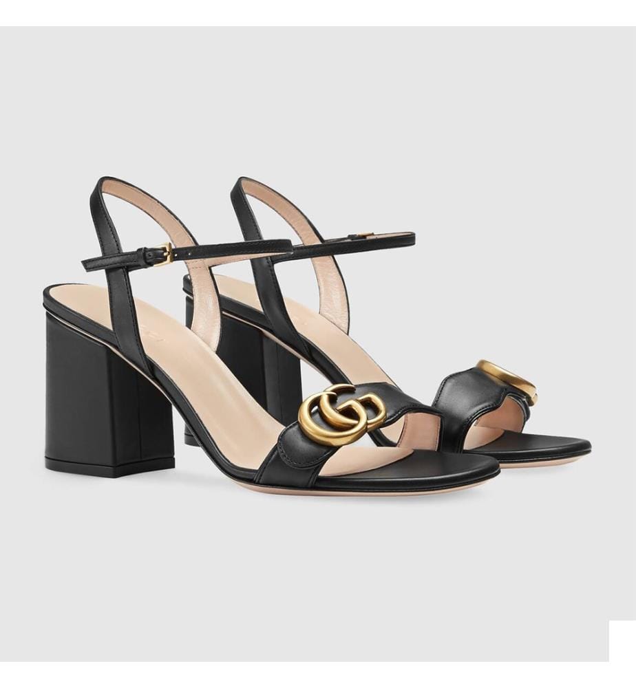 Sandales en cuir - Noir