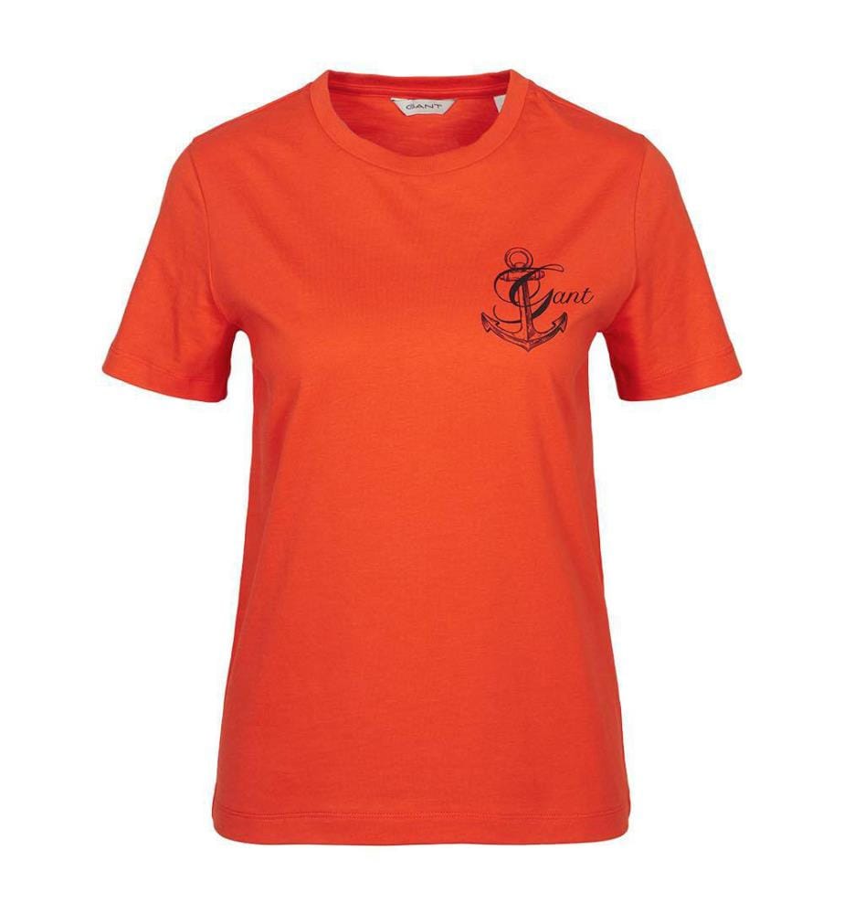 T-Shirt Regular Fit - Orange Rouge