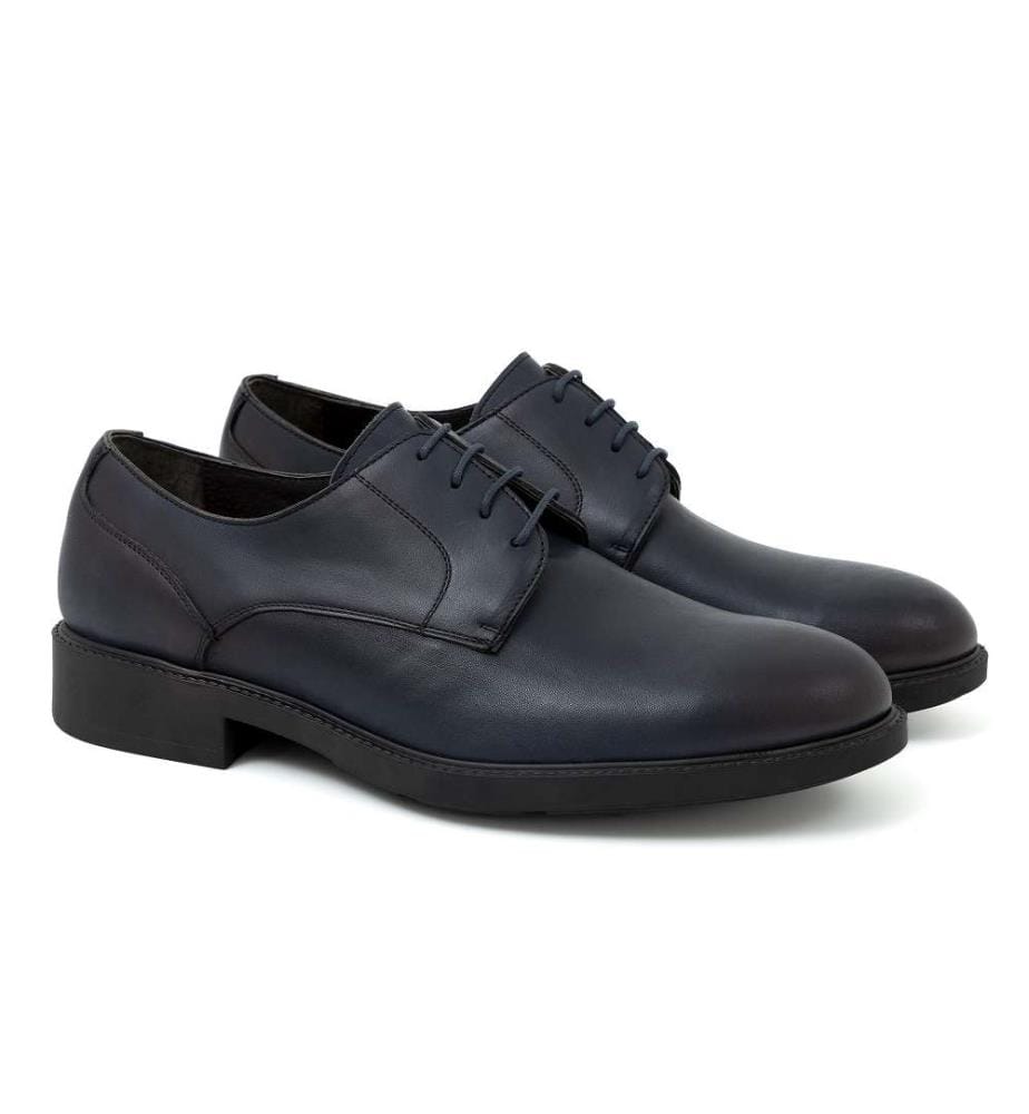 Derby en cuir bleu