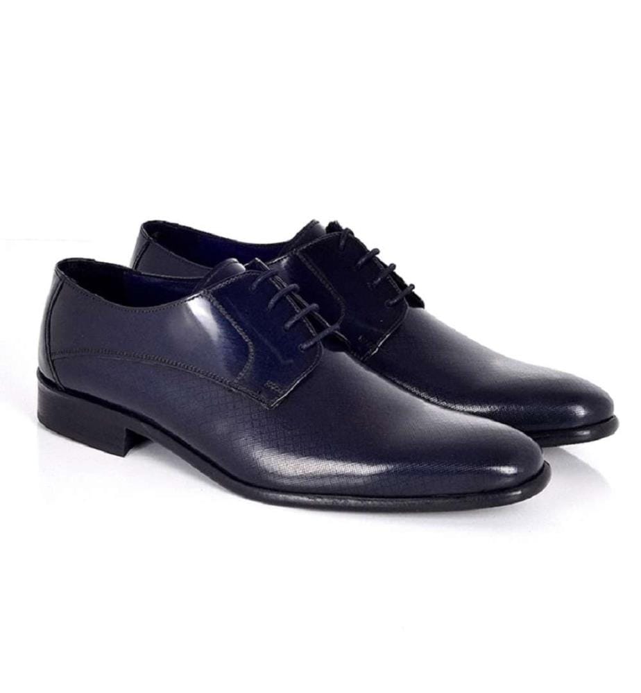 Derby en cuir bleu
