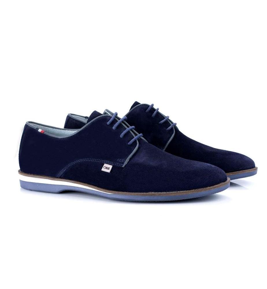 Derby en daim - Bleu
