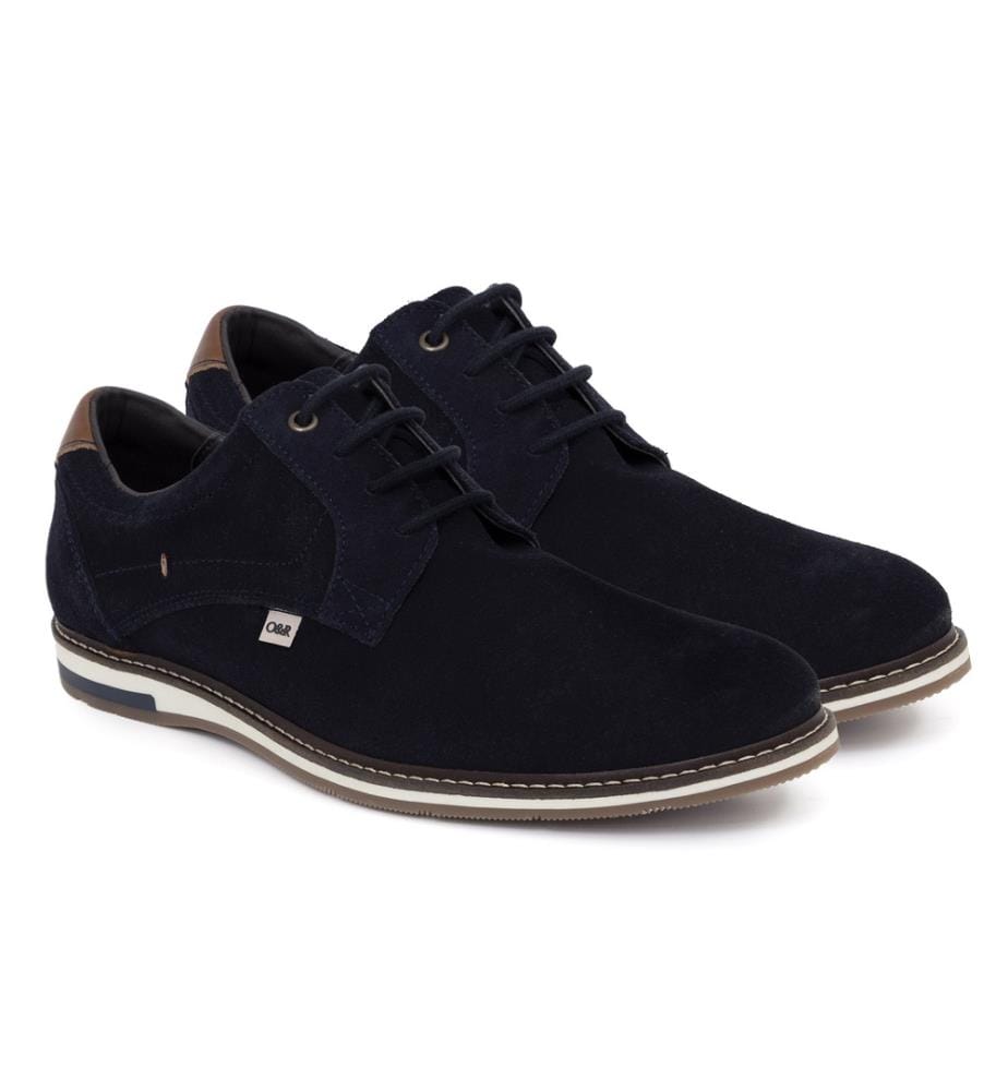 Derby en daim - Bleu
