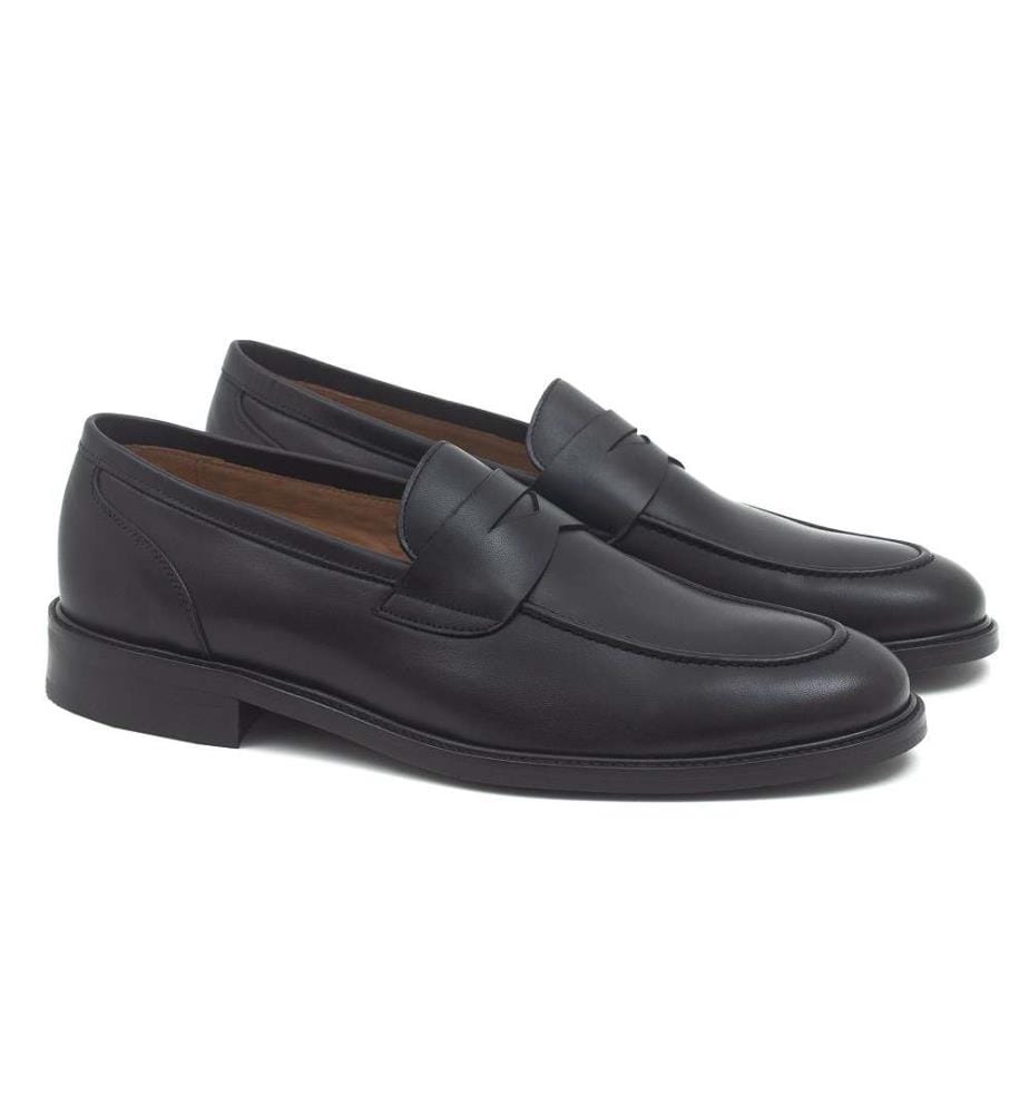 Mocassin en cuir - noir
