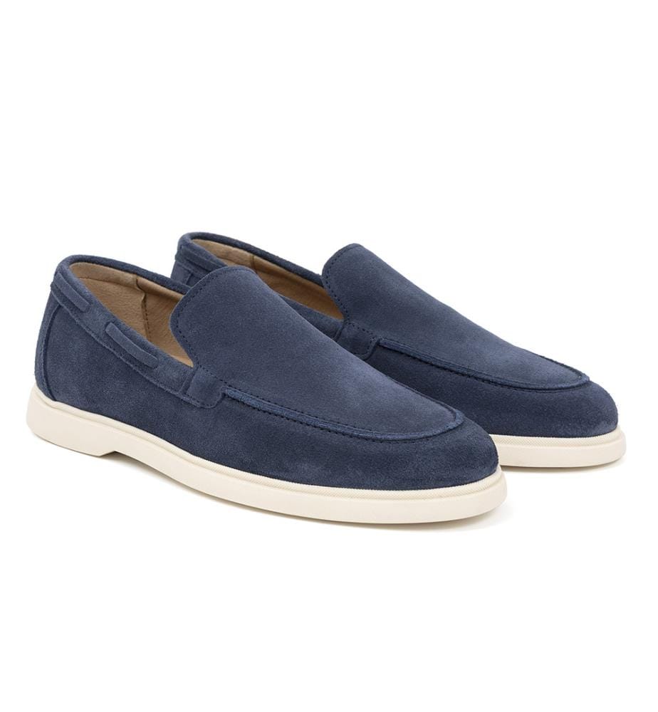 Mocassin en daim - Bleu