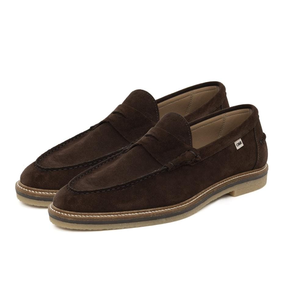 Mocassin en daim marron