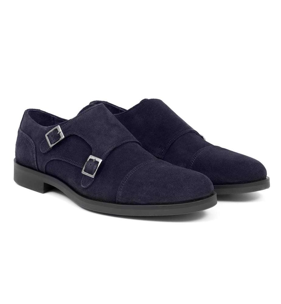 Monkstrap en Daim - Bleu