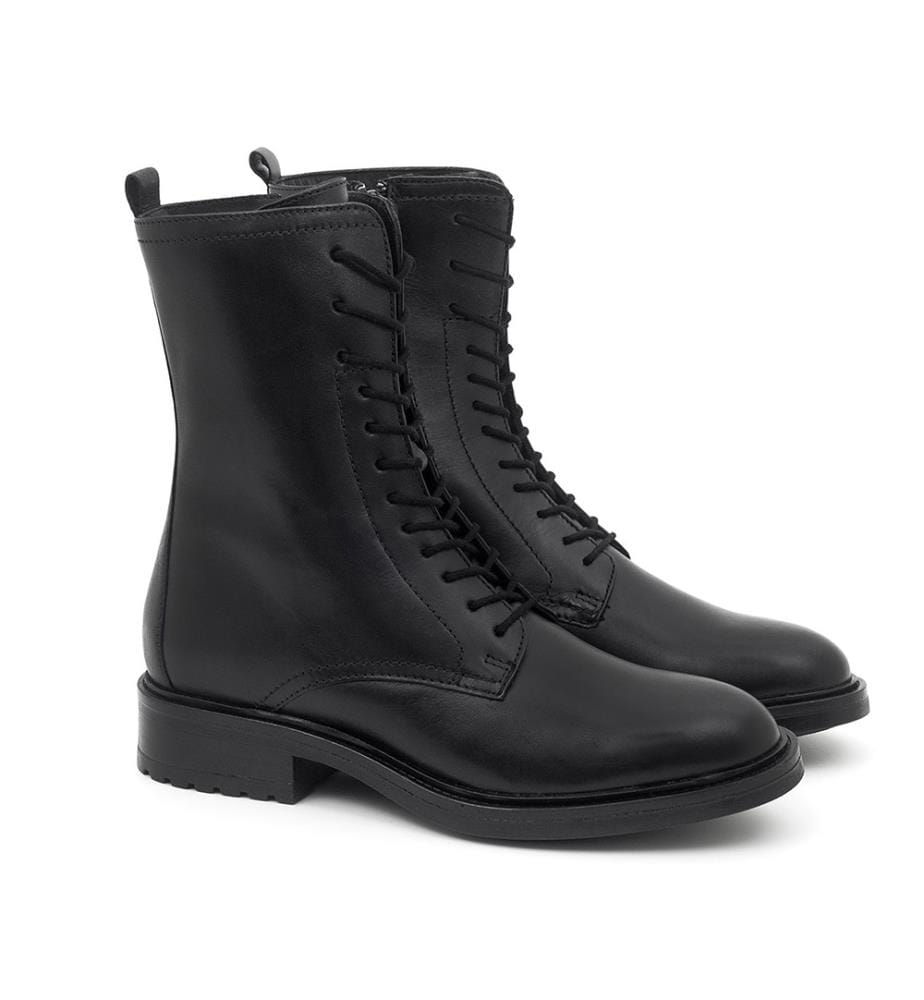 Bottes en cuir pour femme - Noir