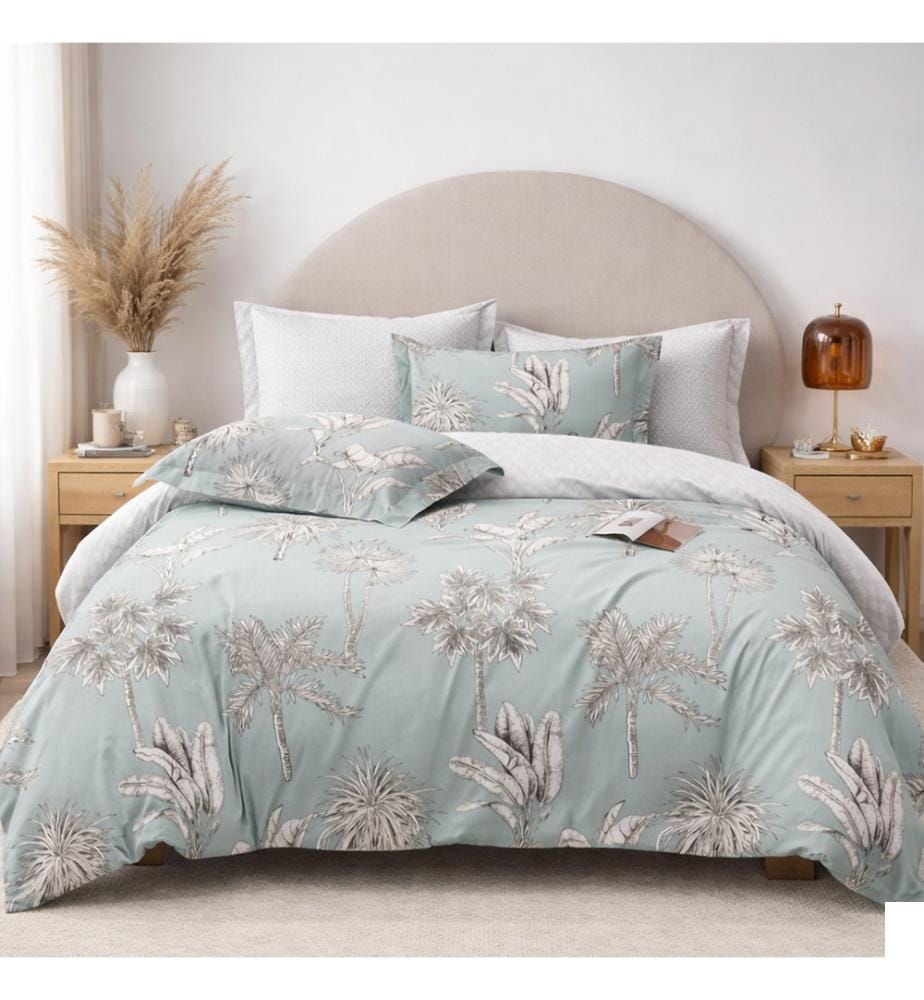 Parure Housse de Couette 3 Pcs 220X240 cm en Coton 57 Fils Caldone